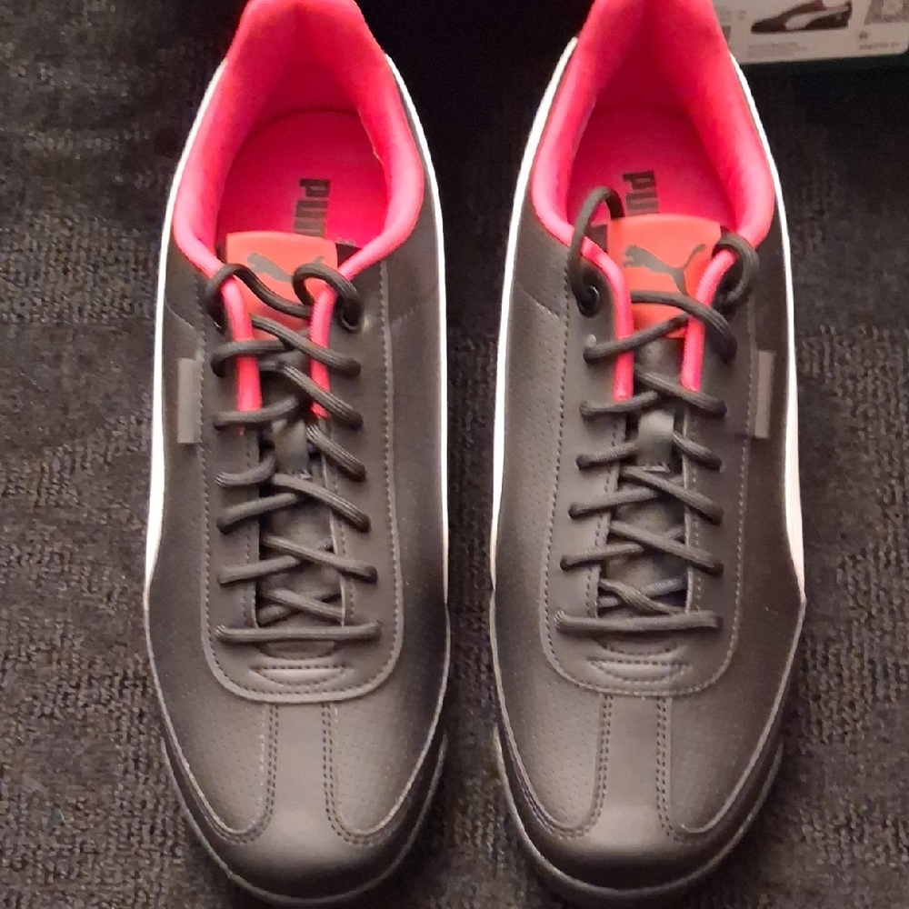 Puma/Ferrari  Men's Black Sneakers with White and Red Accents - Picture 2 of 10